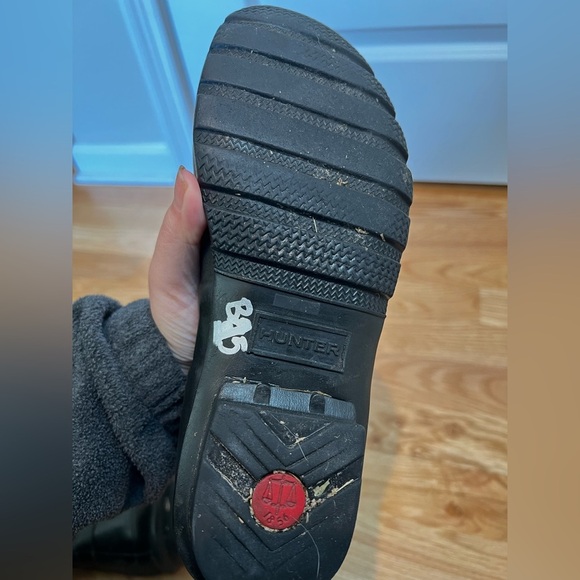 Hunter Black Short Rain Boots Women’s Size 7 - Picture 10 of 10